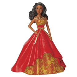 1 X Holiday Barbie African American 2nd In Series 2014 Carlton Heirloom Ornament by Mattel