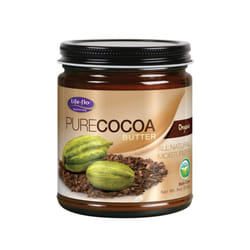 LIFEFLO Pure Organic Cocoa Butter  Face  Body Moisturizer for Dry Skin  Scalp Heels Elbows Stretch Marks  9oz