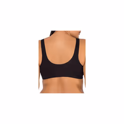 Fruit of the Loom Women's Front Close Sports Bra-Cotton Blend  Easy Fit & Built-Up Support  Black Hue  38