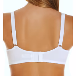Fruit of The Loom Womens Seamed Soft Cup Wirefree Cotton with Satin Trim Bras  White  44D US