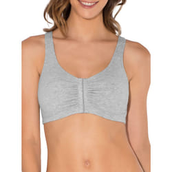 Fruit of the Loom Women's Front Close Builtup Sports Bra  Heather Grey  36