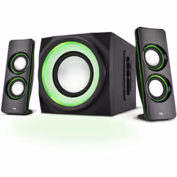 Cyber Acoustics Curve.Lights, 2.1 channels, Universal, Black, 44 W, Wireless, Rotary
