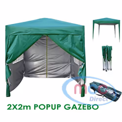 MCC Pop-up Gazebo 2m x 2m With Sides - Green