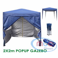 MCC Pop-up Gazebo 2m x 2m With Sides - Blue