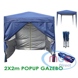 MCC Pop-up Gazebo 2m x 2m With Sides - Blue