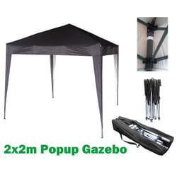 Mcc@home GAZEBO 2x2m Pop-up Gazebo Waterproof Outdoor Garden Marquee Canopy - Black