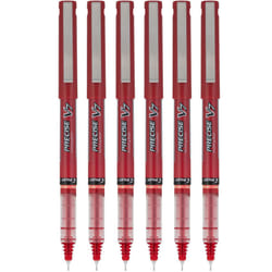 Pilot Precise V7 Stick Rolling Ball Pens  Fine Point  Red Ink  6 Pens.