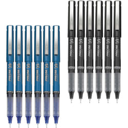 Pilot Precise V5 Stick Rolling Ball Pens  Extra Fine Point  6 Black  6 Blue (Dozen Combo Pack)