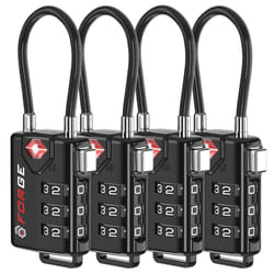 TSA Approved Cable Luggage Locks  Re-settable Combination with Alloy Body