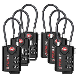 TSA Approved Cable Luggage Locks  6 Pack  Easy Read Dials with Alloy Body