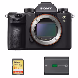 SONY A9 Body + 64GB SD card + NP-FZ100 Battery
