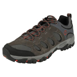 ) Mens Merrell Casual Lace Up Trainers Ridgepass Bolt - UK 7, Granite/Red Ochre (Grey