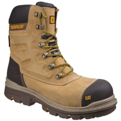 ) Caterpillar Premier Nubuck Honey Safety Boots - Gold, 11 (Adults'
