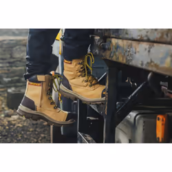 ) Caterpillar Premier Nubuck Honey Safety Boots - Gold, 12 (Adults' - Additional view 6