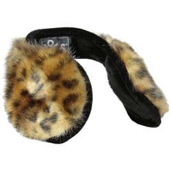 180s Women's Vail Faux Fur Behind the Head Ear Warmers  Gold Leopard  One Size