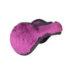 180s Womens Ladies Lush Fleece Adjustable Ear Warmers (Dark Purple)