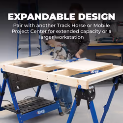 KREG KWS500 Track Horse Tool - Use as Sawhorse  Work Support & Clamping Center Bench Clamp - Tools for Woodworking - Supports 2 200 Lb