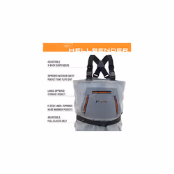 Men's Breathable Fishing Waders - Slate Grey - X-Large