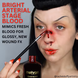 Mehron Makeup Stage Blood | Edible Fake Blood Makeup for Stage  Costume  Cosplay (16 oz) (Bright Arterial)
