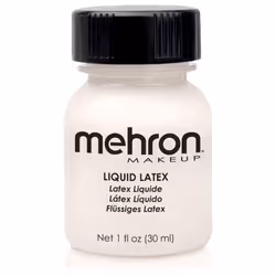 Mehron Makeup Liquid Latex | SFX Makeup | Halloween Latex Makeup | Latex Glue for Skin | Prosthetic Glue 1 fl oz (30 ml) (Cle ...
