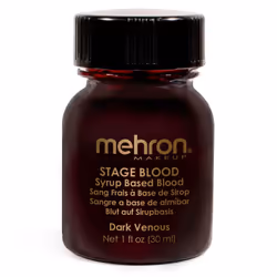 Mehron Makeup Stage Blood | Edible Fake Blood Makeup for Stage Costume Cosplay (1oz.) (Dark Venous)