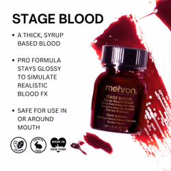 Mehron Makeup Stage Blood | Edible Fake Blood Makeup for Stage  Costume  Cosplay (1oz.) (Dark Venous)