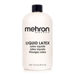 Mehron Makeup Liquid Latex | SFX Makeup | Halloween Latex Makeup | Latex Glue for Skin | Prosthetic Glue 16 fl oz (473 ml)) (Clear)