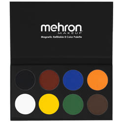 Mehron Makeup Paradise Makeup AQ 8 Color (TYPE) Palette | Magnetic Refillable Body Paint & Face Paint Palette | Professional Water Activated Makeup fo