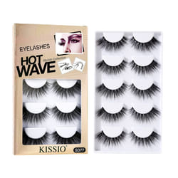 Eyelashes,3D False Eyelashes,Waterproof and Fluffy,Handmade,Eyelashes Natural Look,Reusable Natural Eyelashes,Cruelty Free,5 Pairs (SD77)