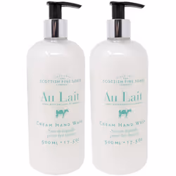 Scottish Fine Soaps Au Lait Liquid Hand Wash Shea Butter 17.5 Ounces Pack of 2