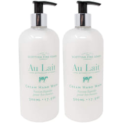 Scottish Fine Soaps Au Lait Liquid Hand Wash Shea Butter 17.5 Ounces Pack of 2