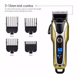Kemei Hair Clippers KEMEI Men's Barber Set Mains Trimmer Shaver Gold