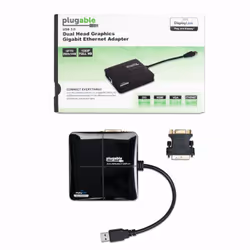 Plugable Technologies USB 3.0 Universal Mini Laptop Docking Station for Windows and Mac (Dual Video HDMI and DVI/VGA, Gigabit Ethernet) - Additional view 4