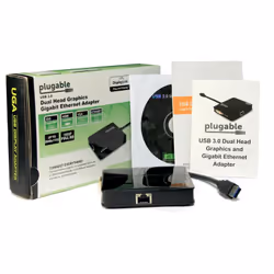 Plugable Technologies USB 3.0 Universal Mini Laptop Docking Station for Windows and Mac (Dual Video HDMI and DVI/VGA, Gigabit Ethernet) - Additional view 5