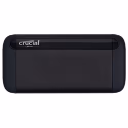 Crucial X8, 1 TB, USB Type-C, 3.2 Gen 2 (3.1 Gen 2), 1050 MB/s, Black