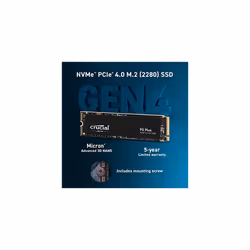 Crucial P3 Plus 2TB M.2 PCIe Gen4 NVMe Internal SSD - Up to 5000MB/s - CT2000P3PSSD801 Acronis Edition