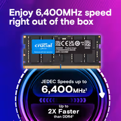 Crucial CT32G64C52CS5 memory module 32 GB 1 x 32 GB DDR5 6400 MT/s 262-pin SO-DIMM - Additional view 2