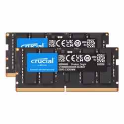 Crucial CT2K32G64C52CS5, 64 GB, 2 x 32 GB, DDR5, 262-pin SO-DIMM, Black