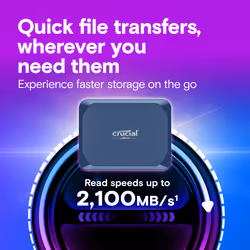 Crucial X10 1 TB USB Type-C USB 3.2 Gen 2x2 Blue - Additional view 5