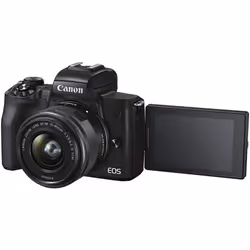 Canon EOS M50 Mark II + EF-M 15-45mm is STM Kit Black Black w/ EF-M15-45mm STM kit