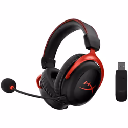HyperX Cloud II Wireless - Gaming Headset for PC, PS4, Switch, Long Lasting Battery Up to 30 Hours, 7.1 Surround Sound, Memor ...