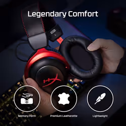 HyperX Cloud II Wireless - Gaming Headset for PC, PS4, Switch, Long Lasting Battery Up to 30 Hours, 7.1 Surround Sound, Memory Foam, Detachable Noise