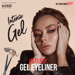KISS NEW YORK Pro Intense Gel Eyeliner with Built-in Sharpener  Waterproof  Smudge-proof  Long Lasting Gel Eyeliner Pencil (Dark Brown)