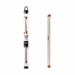 KISS NEW YORK Professional Dual Ended Eyeshadow Brush Angled & Large Brush for Precise Shaping Smudging Eyeshadow Applicati ...
