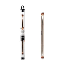 KISS NEW YORK Professional Dual Ended Eyeshadow Brush  Angled & Large Brush for Precise Shaping  Smudging Eyeshadow Application  Blending & Set Target