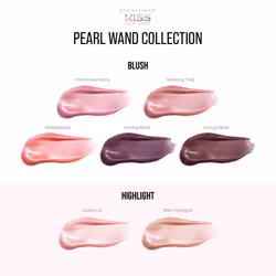 Kiss New York Professional Pearl Liquid Highlighter Beauty Wand  Radiant Glow for Cheek Eye & Lip  Non-Greasy Hydration Lightweight with Sponge-Tip Ap