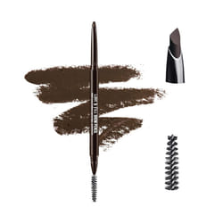 Professional Eyebrow Pencil DShape Design for Line  Fill DualSided Retractable Brow Definer with Spoolie Silky Smooth Texture CrueltyFree Brunette