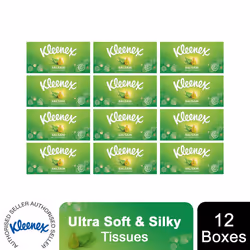 Kleenex Balsam Facial Tissues, Dermatologically tested (Pack of 12 Tissue Boxes)