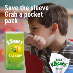 Kleenex Balsam Facial Tissues,  Dermatologically tested (Pack of 12 Tissue Boxes)