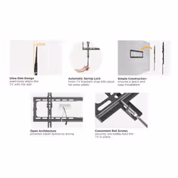 Amer Networks EZW4045T TV mount/stand 177.8 cm (70") Black - Additional view 3